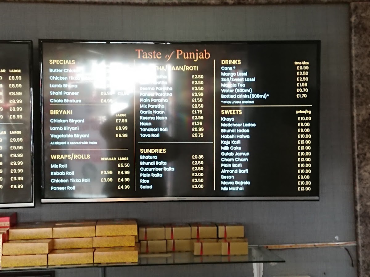 Taste of Punjab Southall Menu - Image 2