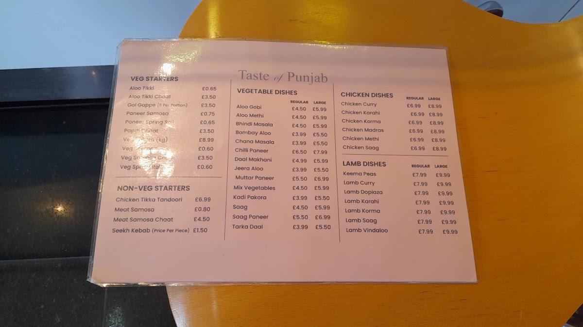 Taste of Punjab Southall Menu - Image 4